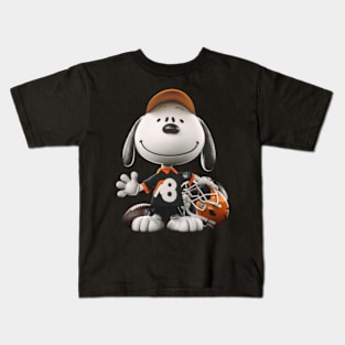 Animated Challenger Snoopy Vs Orioles Kids T-Shirt